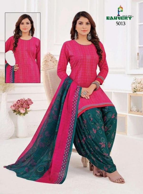 Kauvery Nyraa Vol-5 Cotton Readymade Embroidery Work Suit